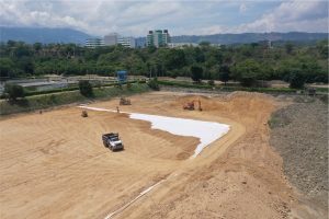 Geosintéticos en PTAR: adecuación de laguna de lodos, Geomatrix