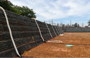 Muros en suelo reforzado en zonas con potencial de inundación, Geomatrix