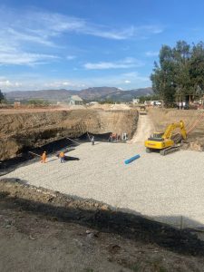 Tanque elevado en Cajamarca con geomallas Fortgrid BX, Geomatrix