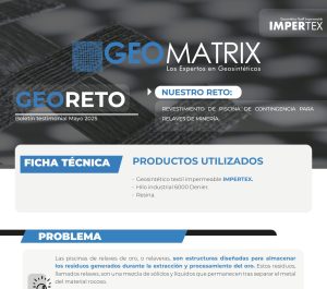 Geomatrix geosintético textil impermeable Impertex solución revestimiento