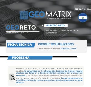 Presentación GeoMatrix control erosión Jardines Bulevar San Salvador