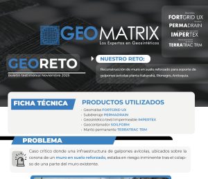Caso de estudio Geomatrix reconstrucción muro suelo reforzado