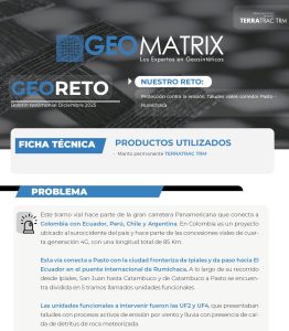 Boletín GEORETO Geomatrix soluciones geosintéticos erosión vial