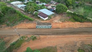 Fotografía aérea de la estructura terminada