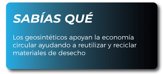 Infografía sobre geosintéticos economía circular reciclaje