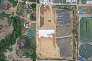 Geosintéticos en PTAR: adecuación de laguna de lodos, Geomatrix