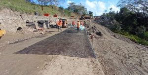Muro reforzado en la conexión vital entre Quilalí-Wiwilí, Nicaragua., Geomatrix